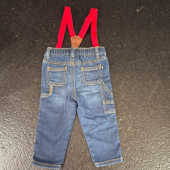 Oshkosh jeans with suspenders 9M - Picture 1 of 10